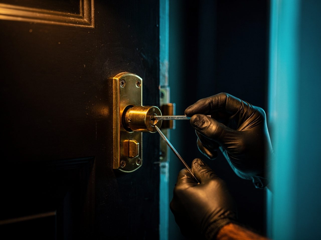 Ouverture d'une porte claquée sans dégât par un serrurier